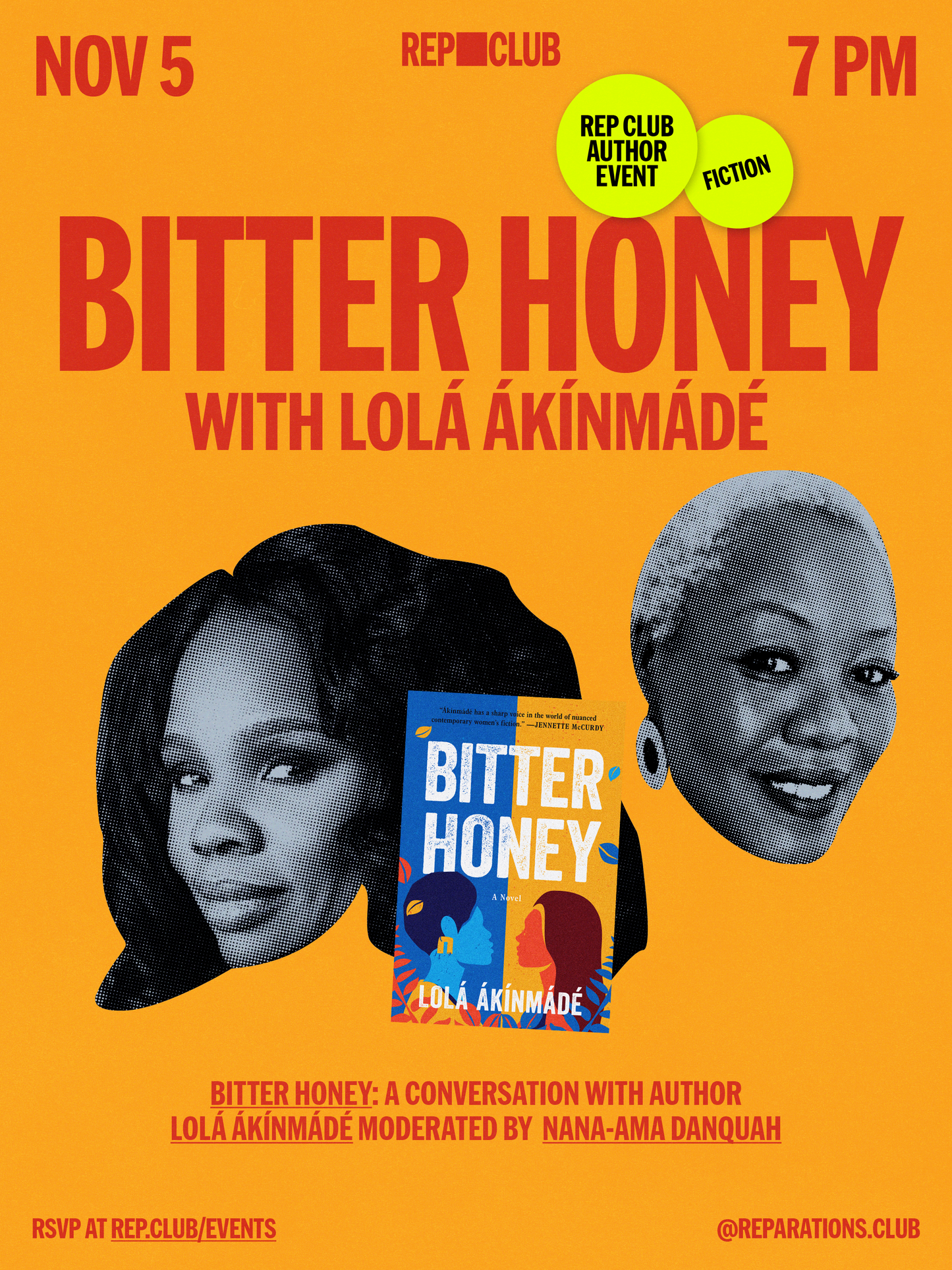 November 5th EVENT: Bitter Honey w/ Lolá Ákínmádé
