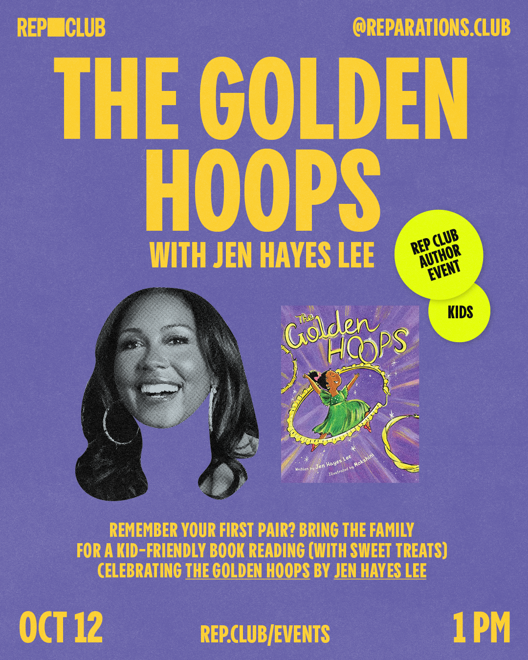 October 12th EVENT: The Golden Hoops w/ Jen Hayes Lee