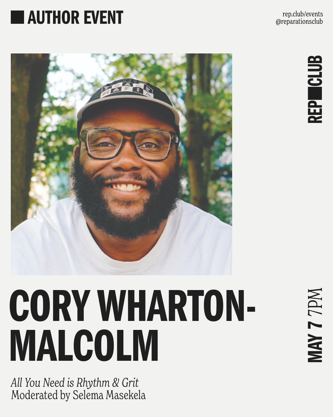 May 7th EVENT: All You Need is Rhythm & Grit // Cory Wharton-Malcolm + Selema Masekela