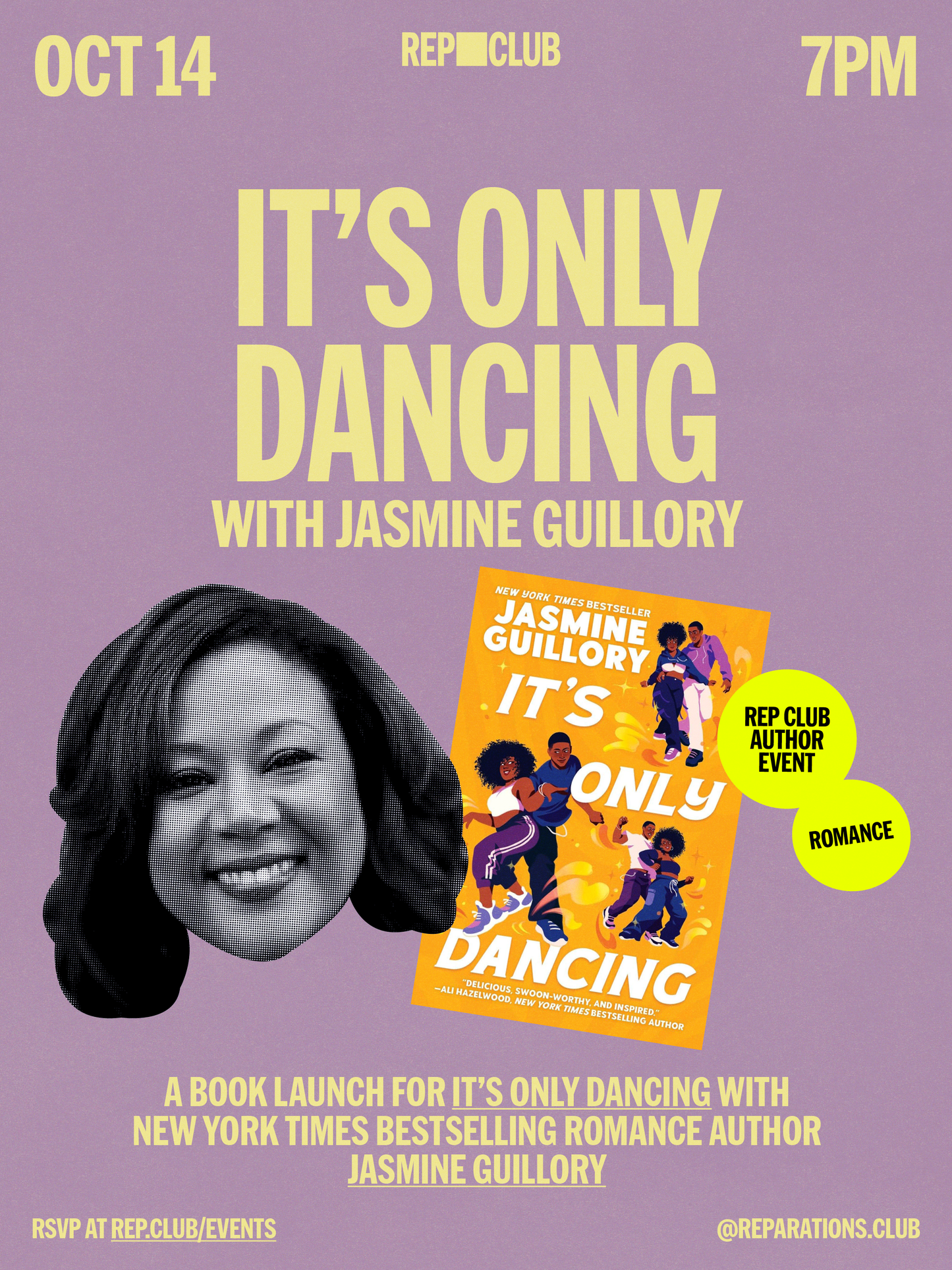 Oct 14th EVENT: It's Only Dancing w/ Jasmine Guillory