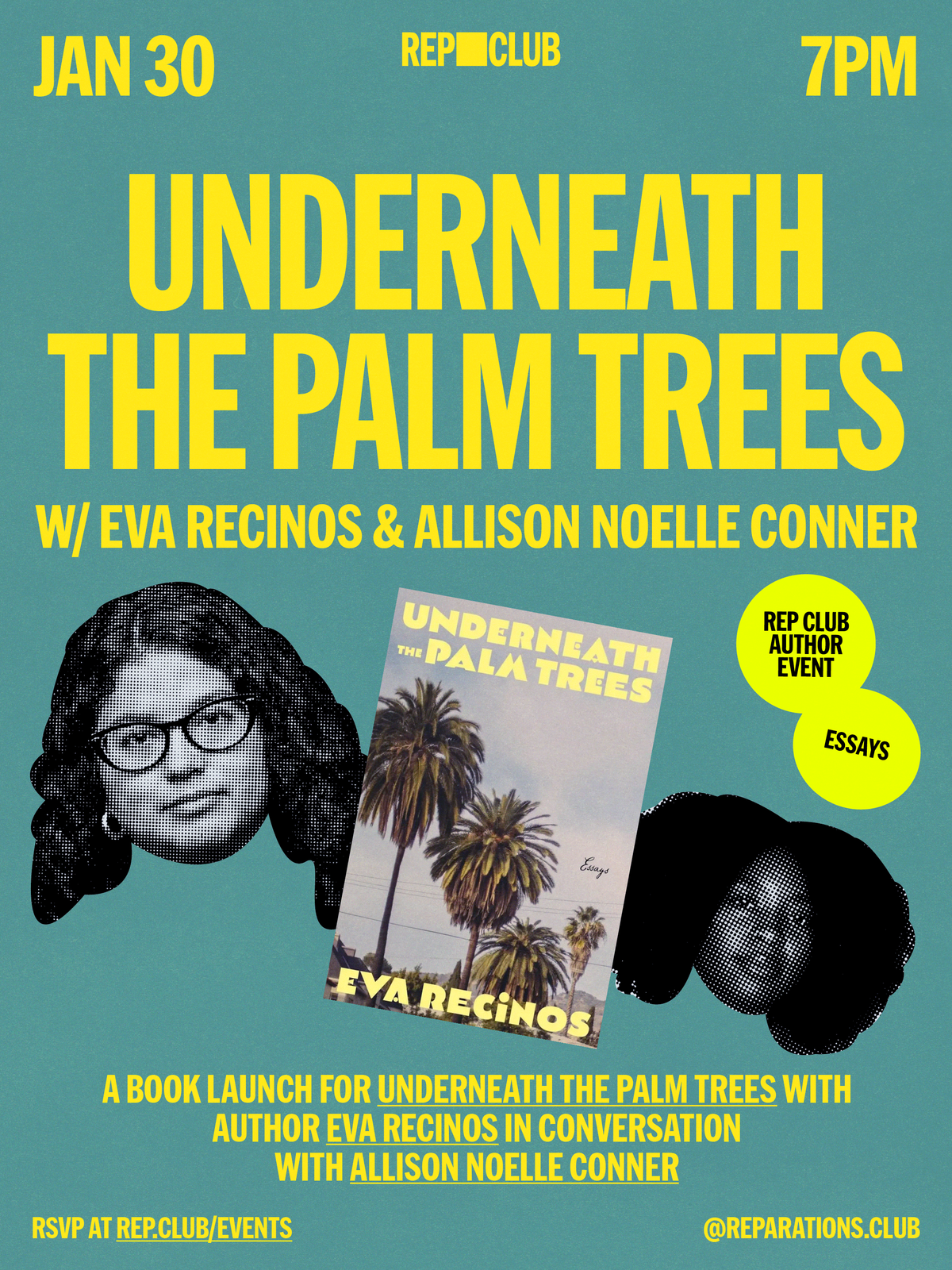 Jan 20th EVENT: Underneath The Palm Trees w/ Eva Recinos & Allison Noelle Conner