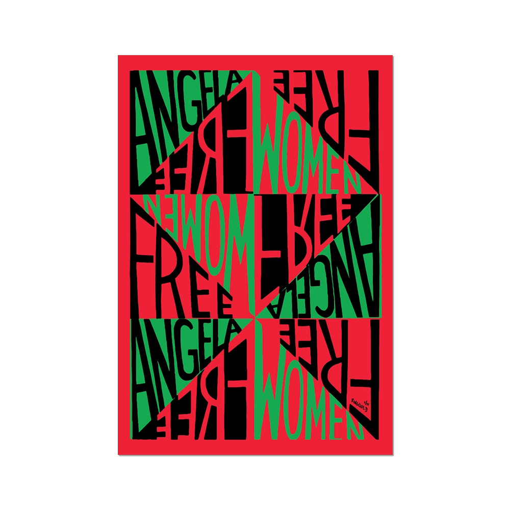 Women Free Angela // Faith Ringgold - Die-Cut Sticker