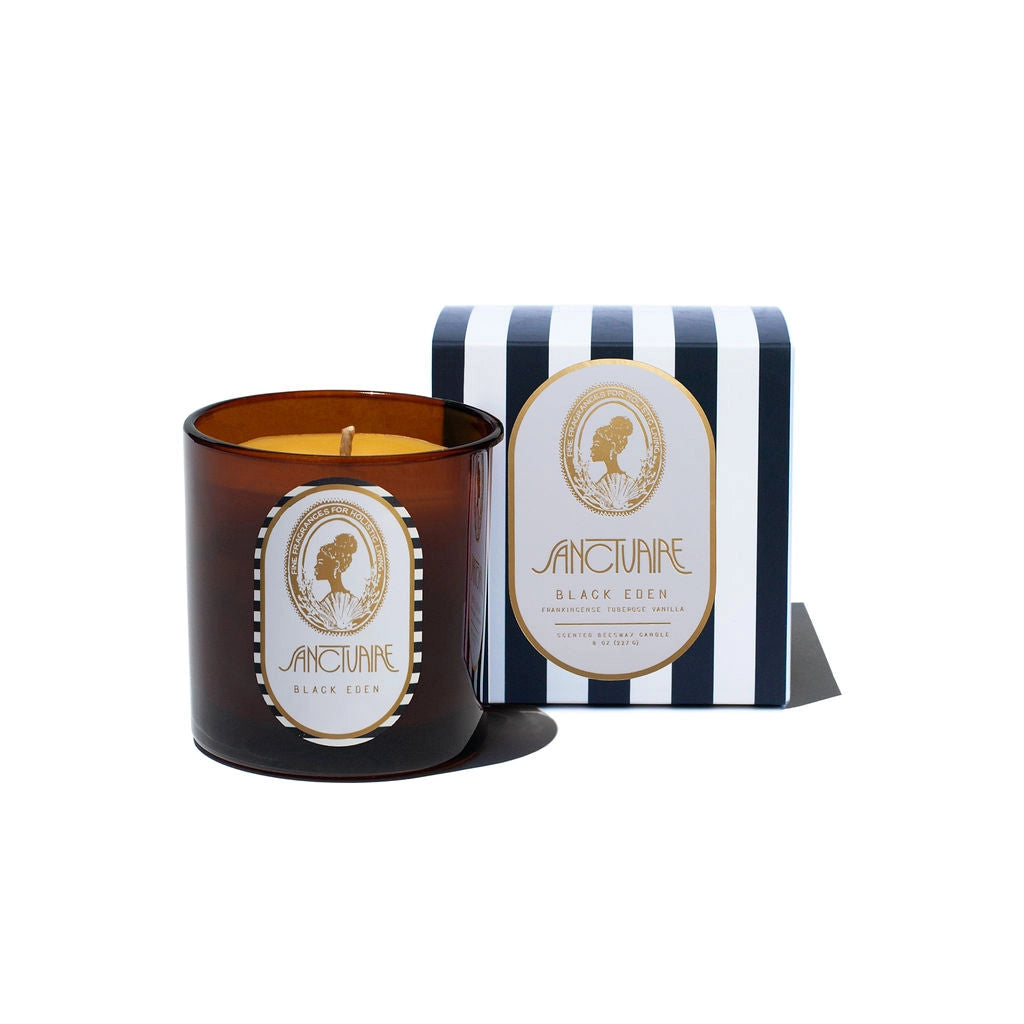 Black Eden Scented Beeswax Candle