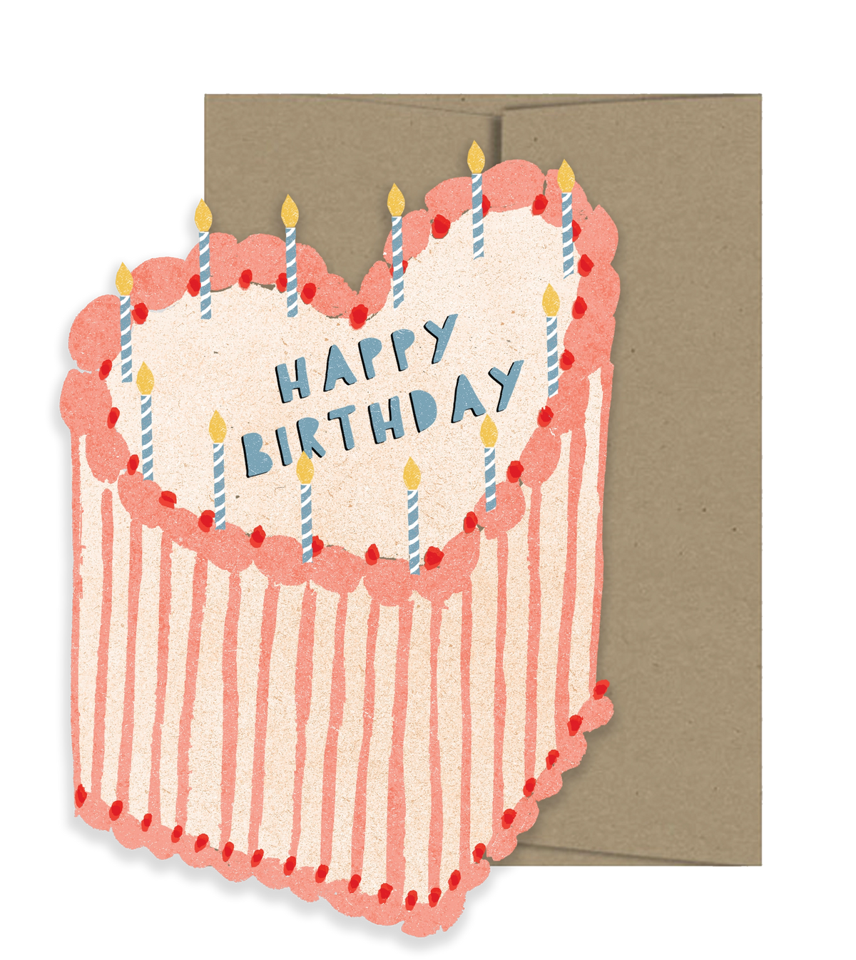 Heart Cake Birthday Collection // Die Cut Card