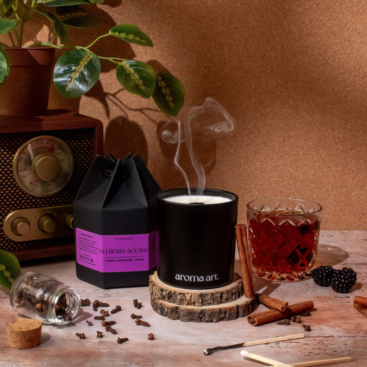 Mulberry Bourbon | Crackling Wood Wick Candle