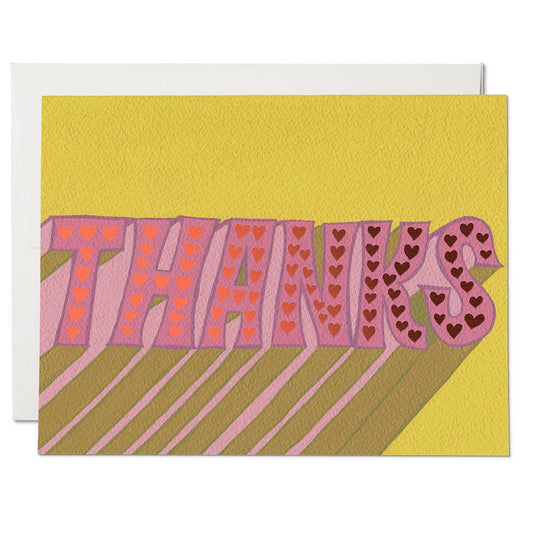 Hearts, Thanks // Thank You Greeting Card