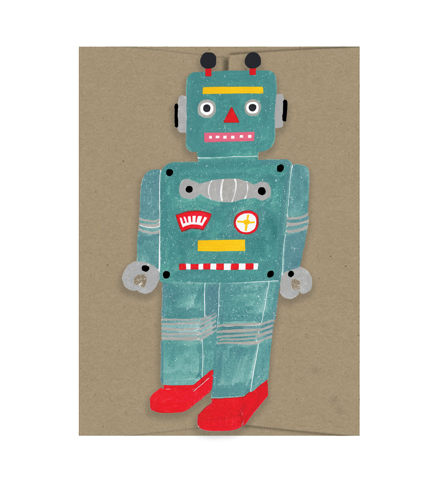 Little Robot Playtime Collection - Die Cut Card