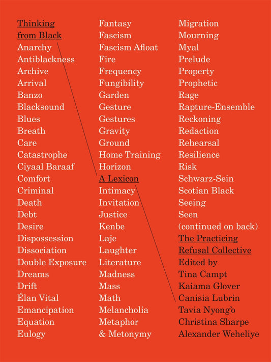 Thinking from Black // A Lexicon (Pre-order, Sep 8 2026)