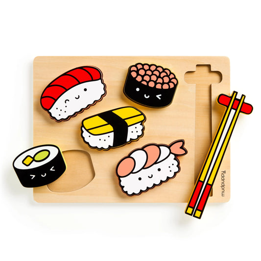 Sushi Friends // Wooden Tray Puzzle