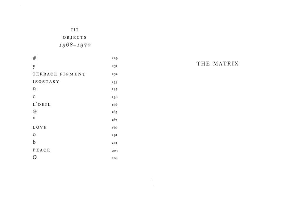 The Matrix // Poems 1960-1970