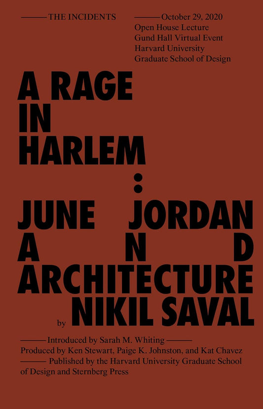 Rage in Harlem // June Jordan and Architecture