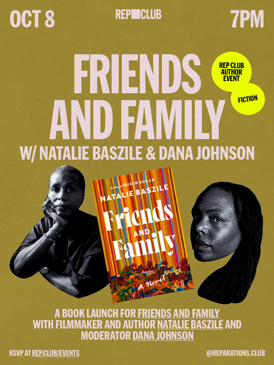 Oct 8th EVENT: Family And Friends w/ Natalie Baszile