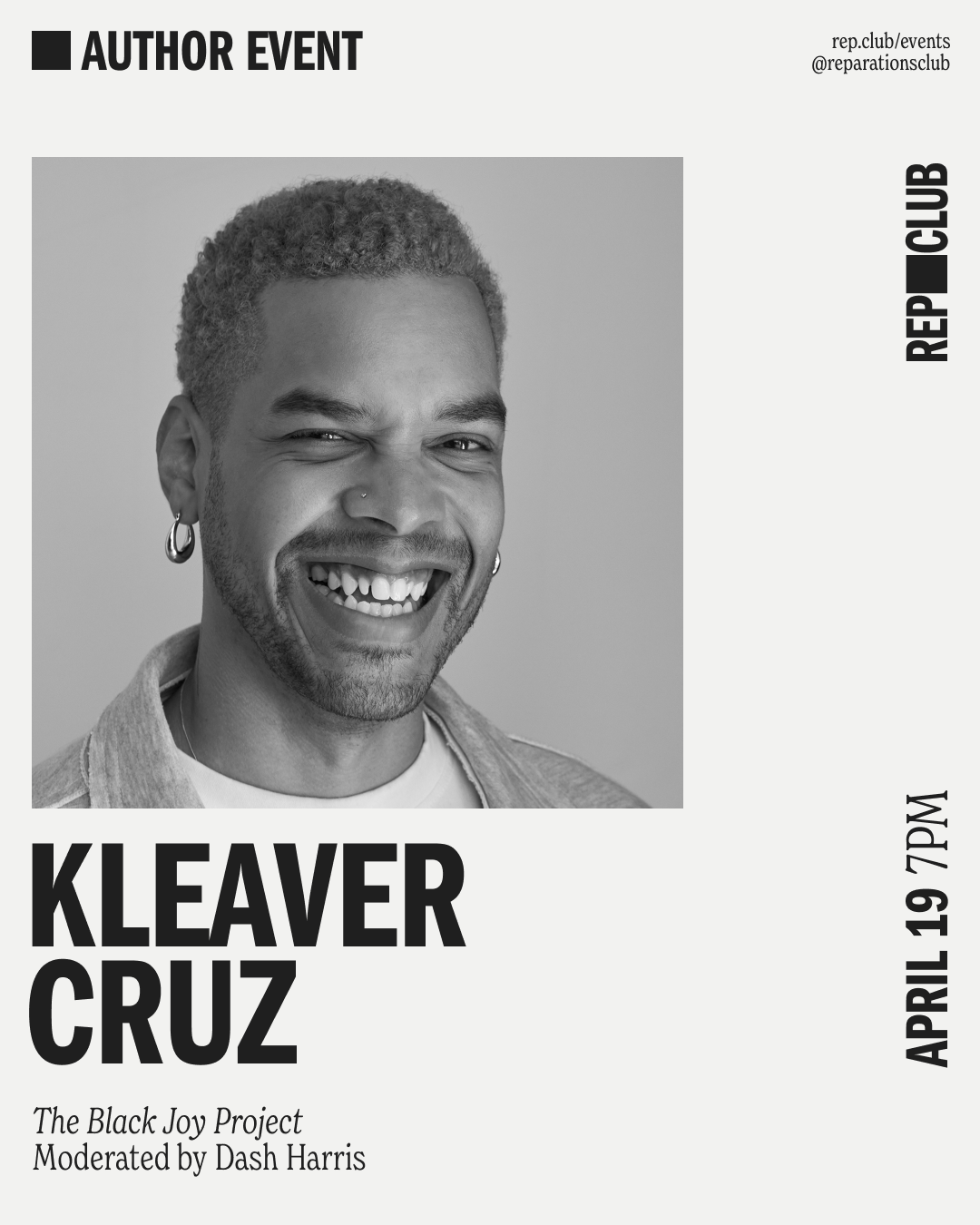 April 19th EVENT: The Black Joy Project // Kleaver Cruz + Dash Harris