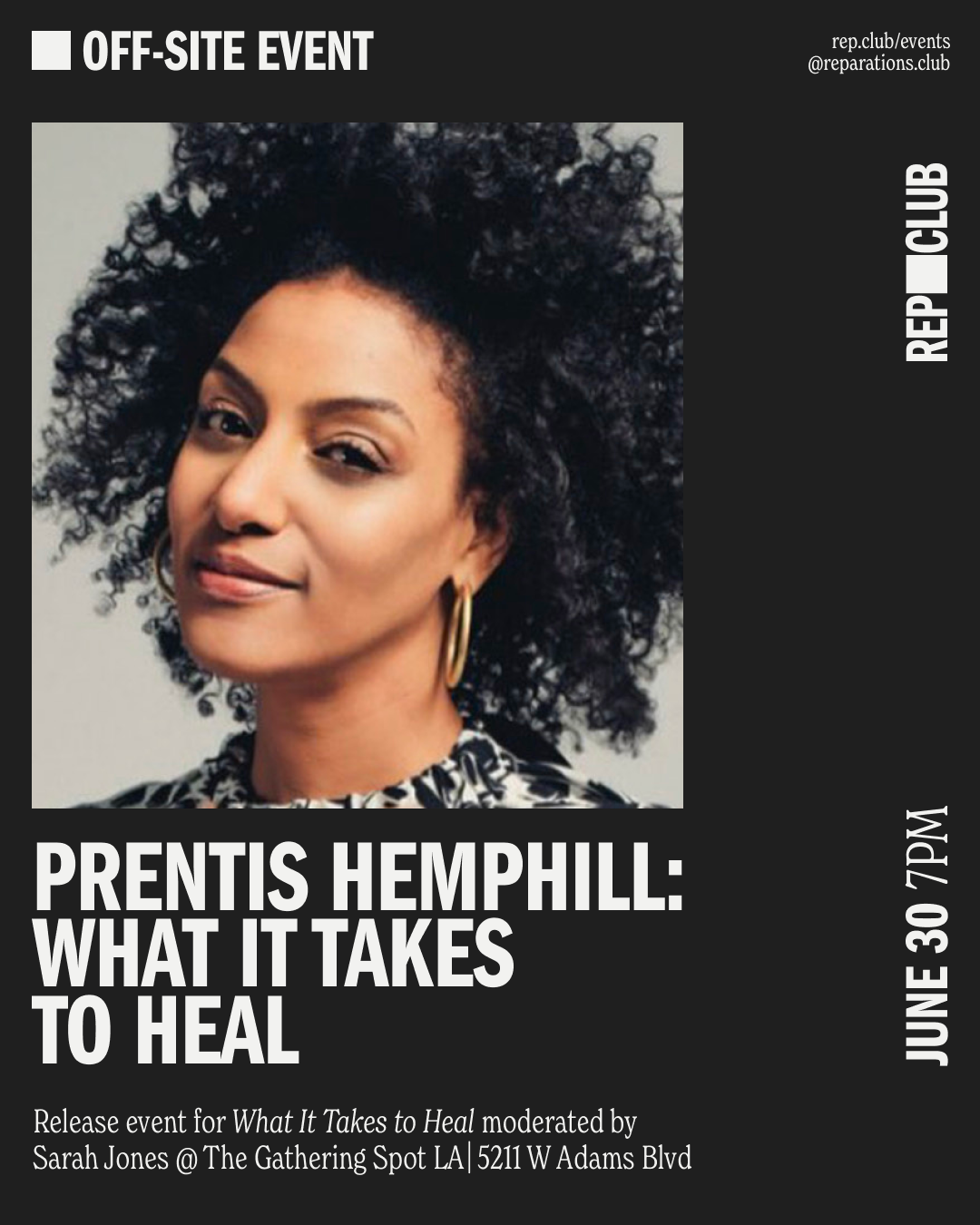 June 30th EVENT: What it Takes to Heal // Prentis Hemphill & Sarah Jones