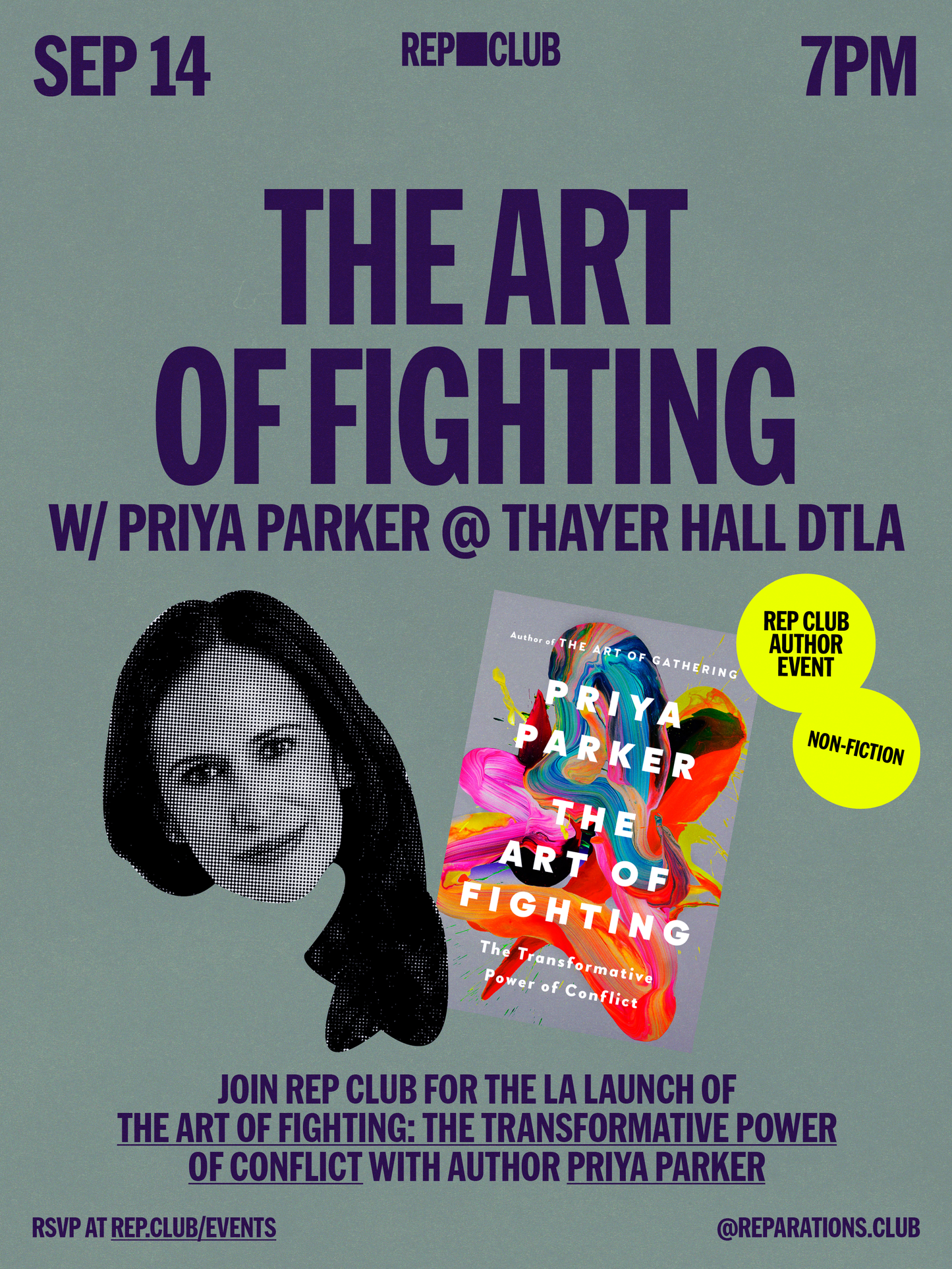 Sep 14th EVENT: The Art Of Fighting w/ Priya Parker