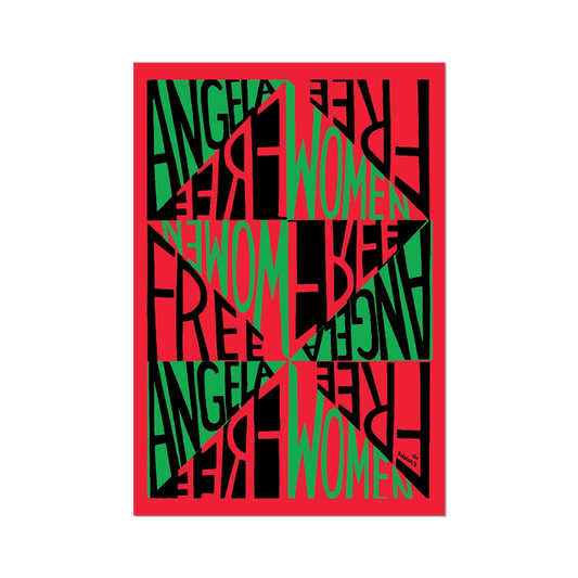 Women Free Angela // Faith Ringgold - Die-Cut Sticker