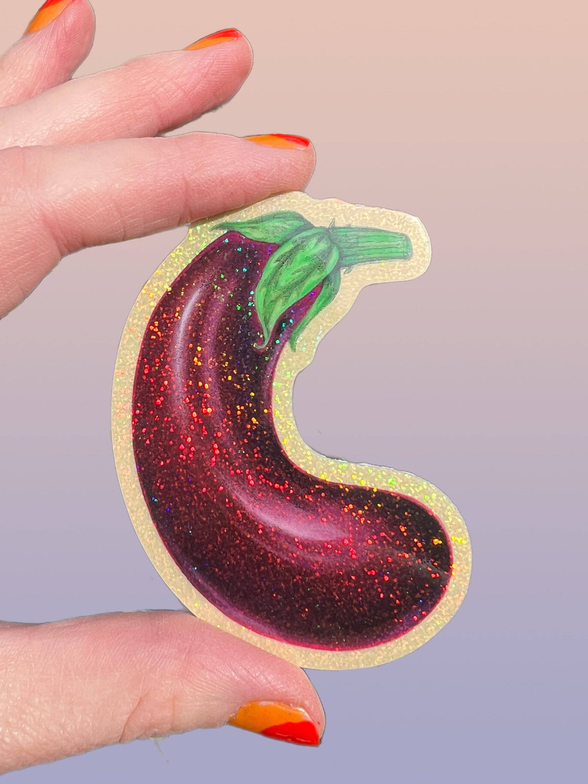 Eggplant STICKER 3 Inch
