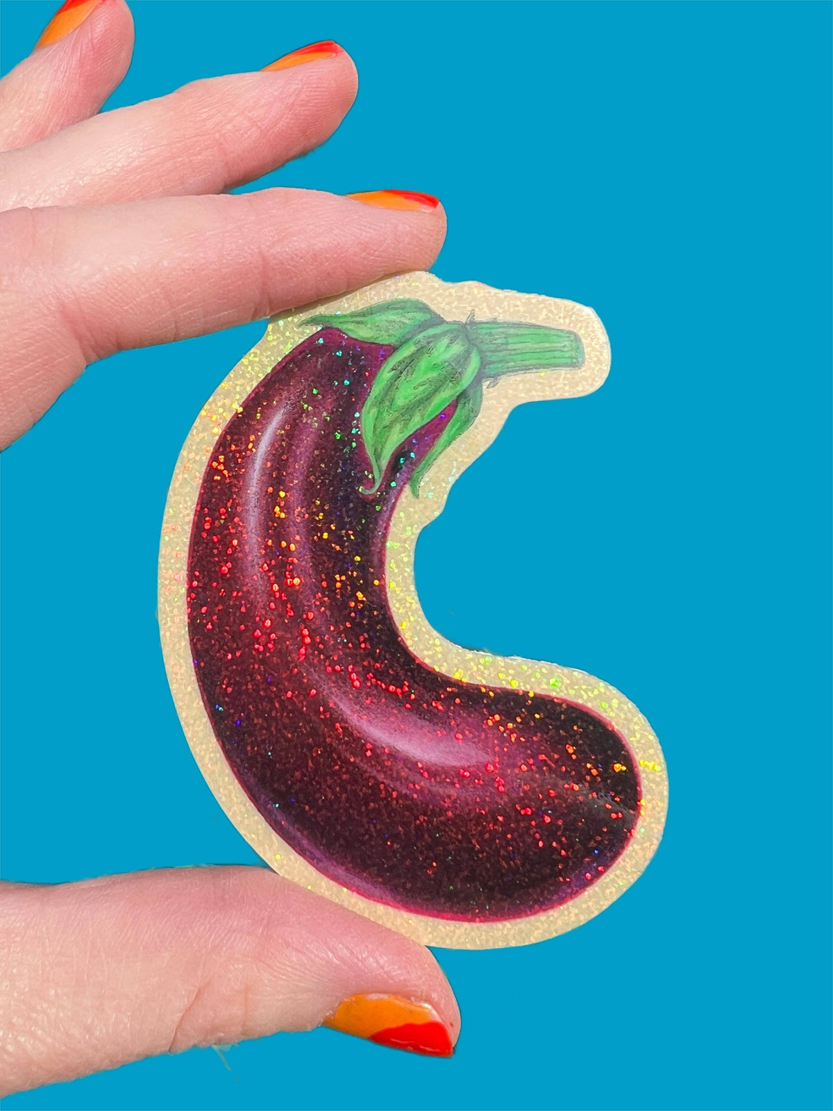 Eggplant STICKER 3 Inch