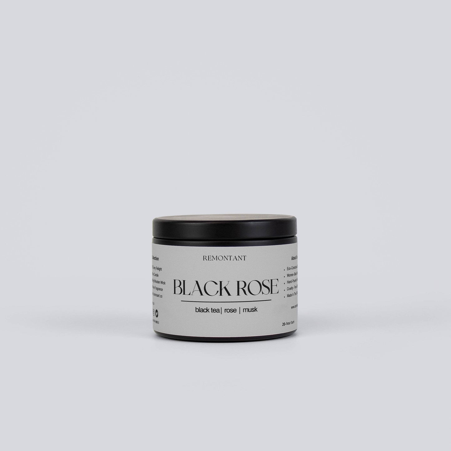 Black Rose - Candle Tin