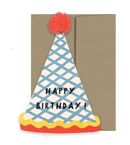 Birthday Party Hat // Die Cut Card