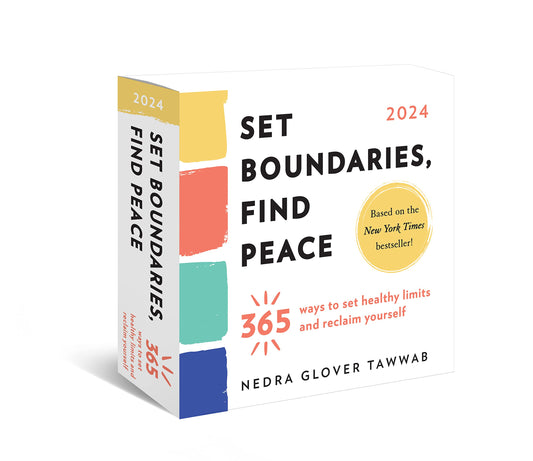 2024 Set Boundaries, Find Peace Boxed Calendar // 365 Ways to Set Healthy Limits and Reclaim Yourself