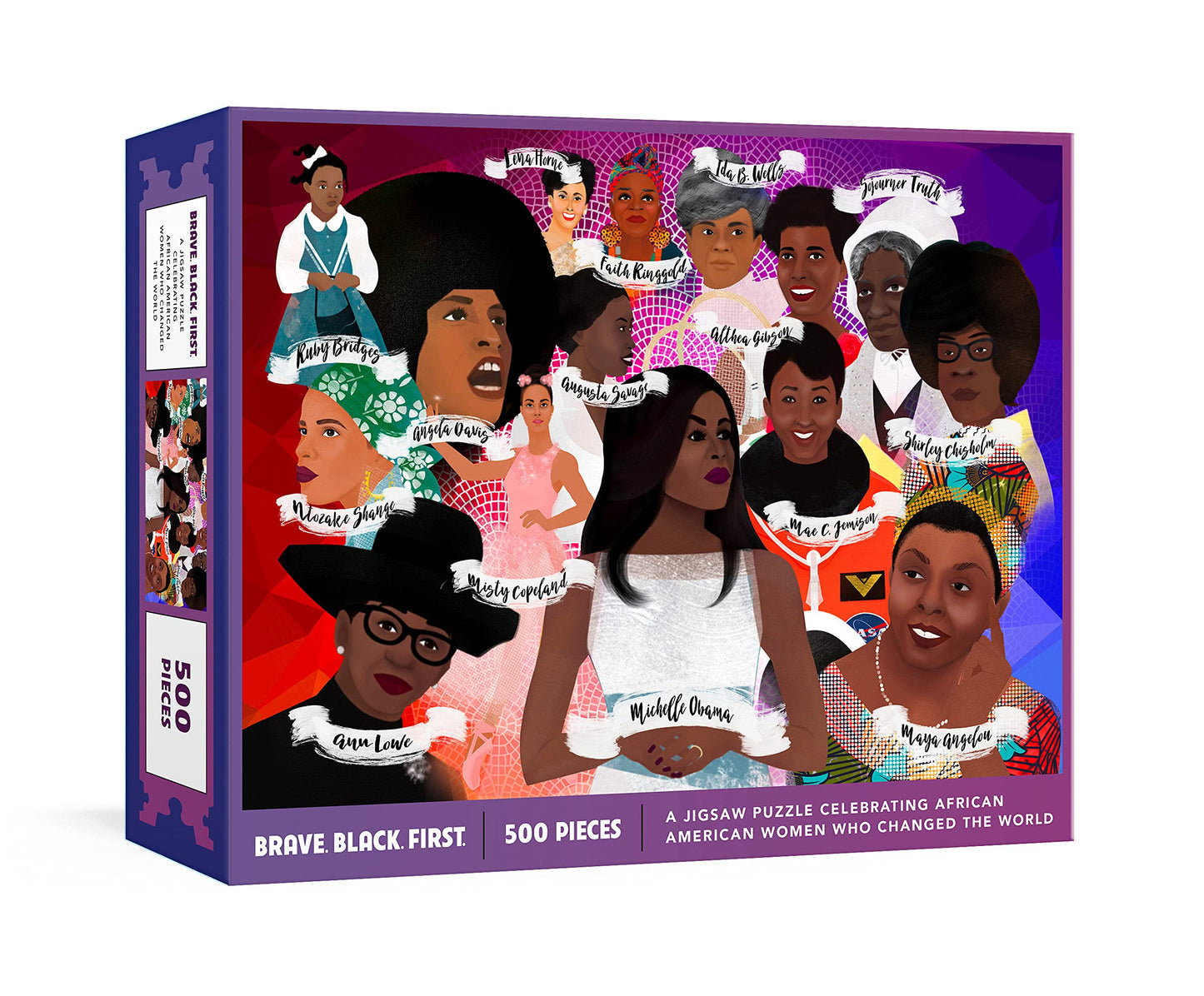Brave. Black. First. Puzzle // A Jigsaw Puzzle and Poster Celebrating African American Women Who Changed the World - 500 Piece