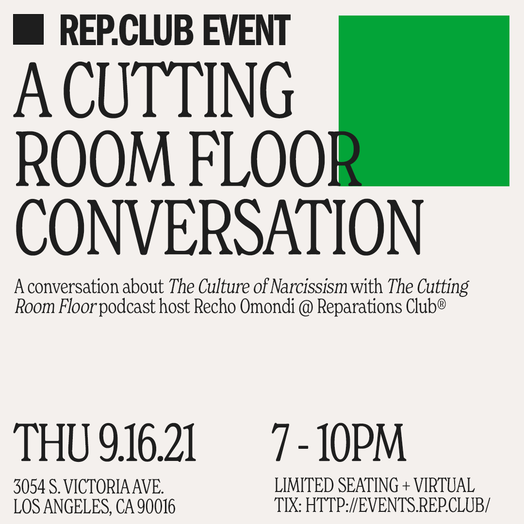 Sep 16 EVENT: The Cutting Room Floor // (IRL & Virtual)