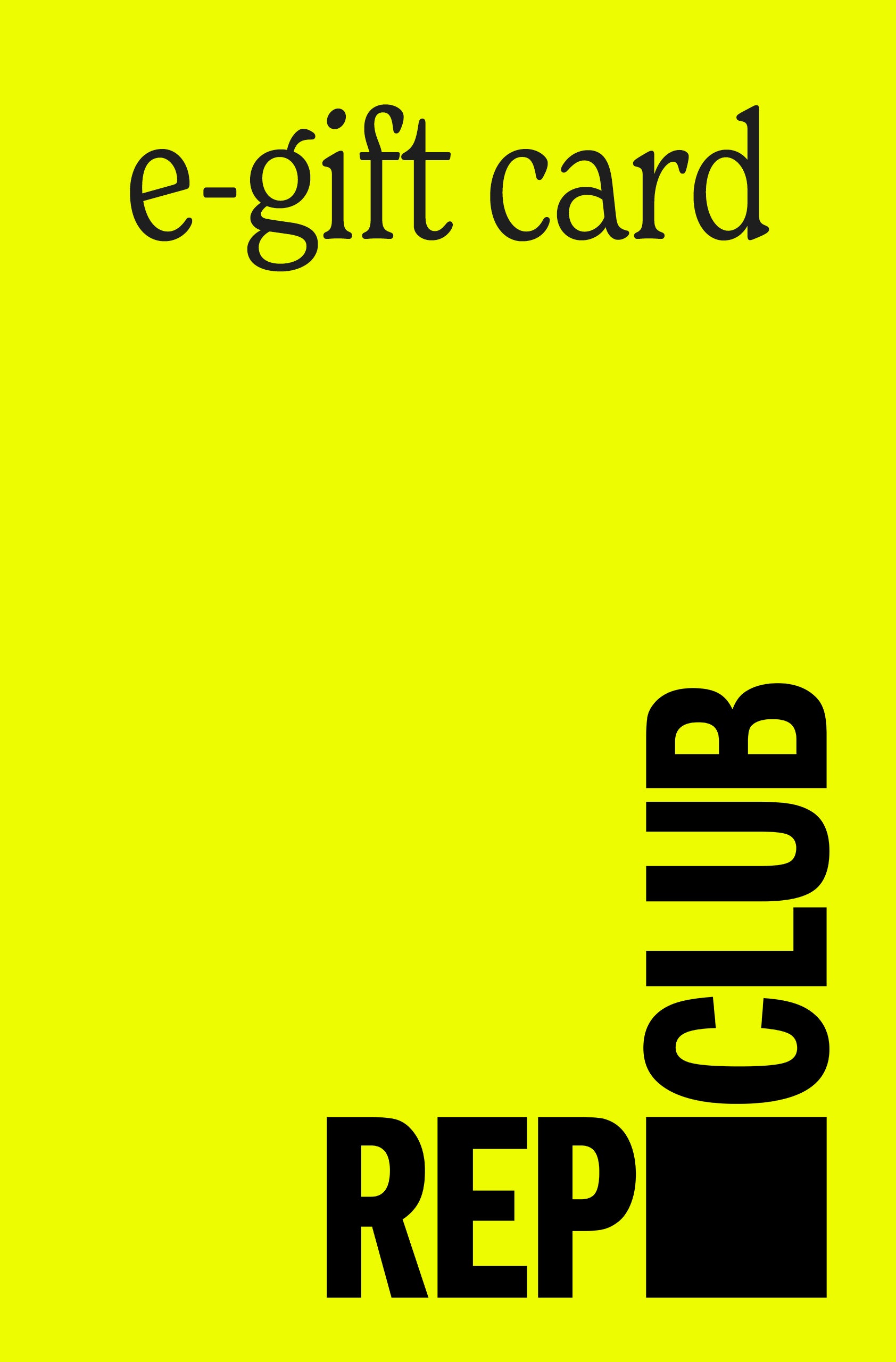 Rep Club E-Gift Card – Reparations Club